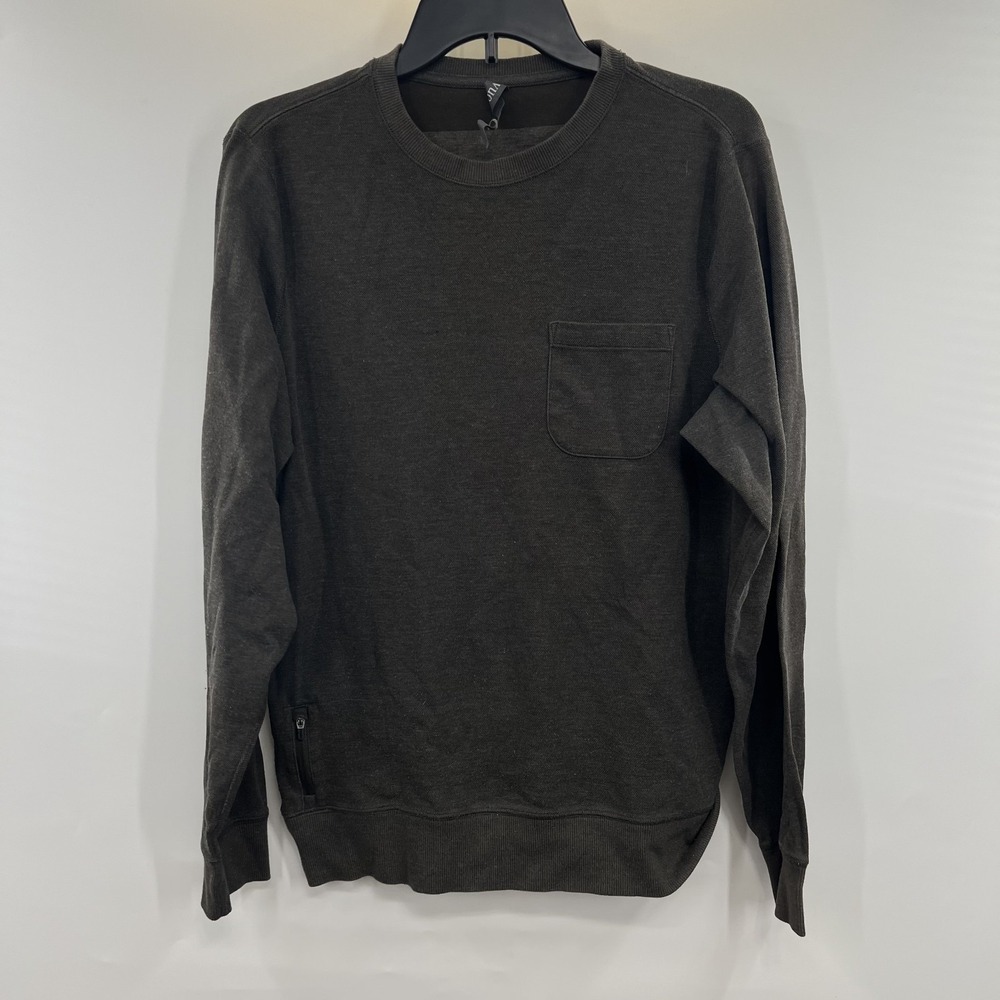 Vuori Jeffreys Pullover Long Sleeve Shirt Sweatshirt Taupe Gray Mens Size M V218